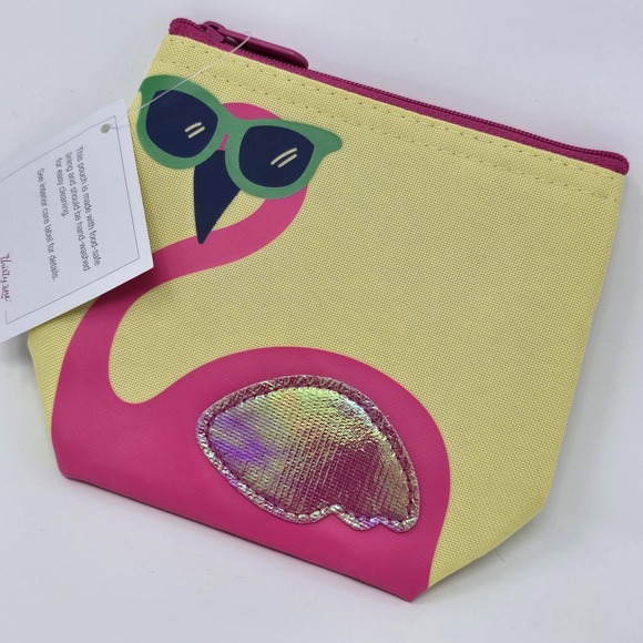 Thirty-One Cool Zip Snacker Insulated Snack Pouch Bag Pink Flamingo NWT Kids - Picture 1 of 6